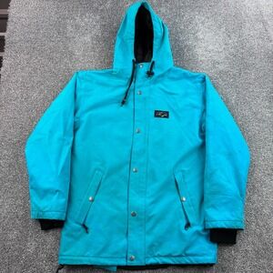 Airblaster Snowboard Jacket Mens Small Blue Hooded Winter Outerwear Snowboard
